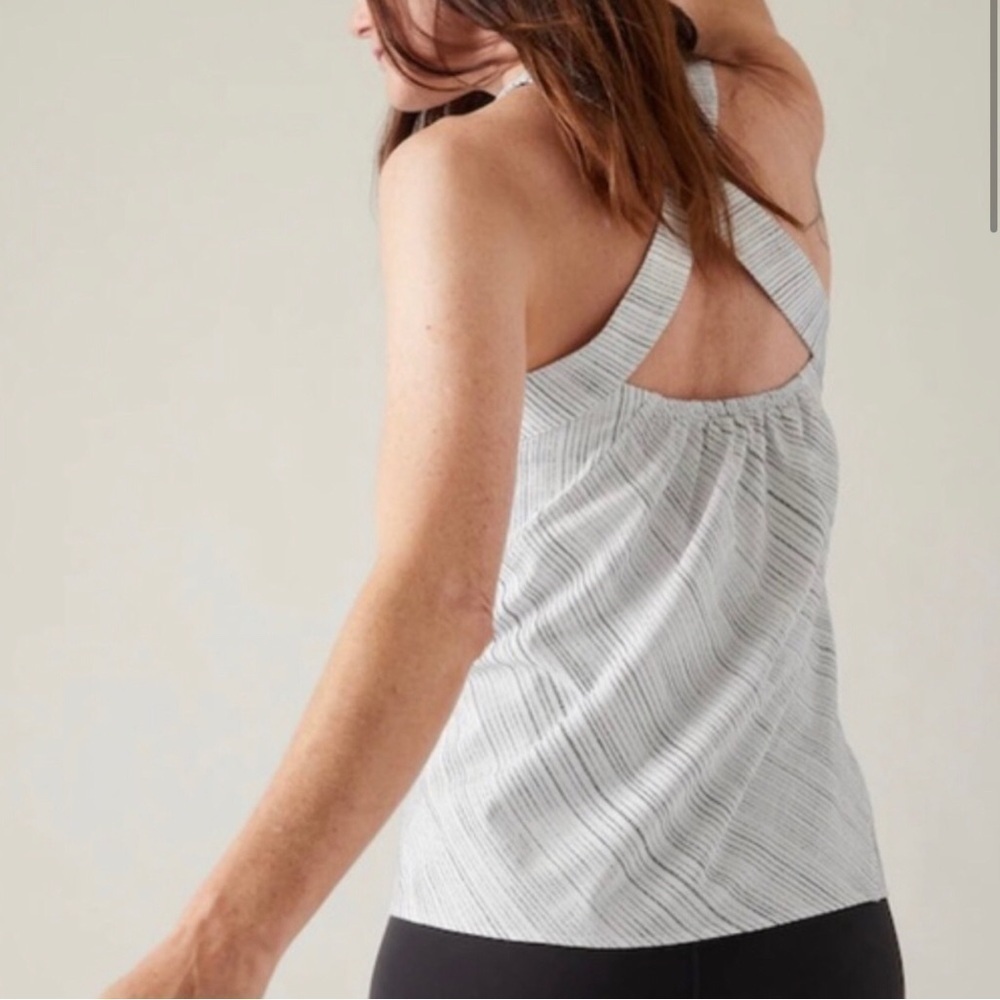 Nwt Athleta Arrival Tank Amara Stripe Sz Xs Athleisure Workout